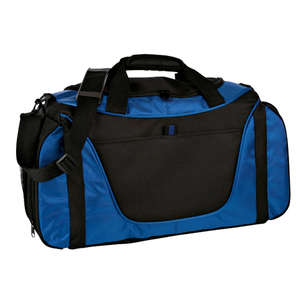 Port and Company Two-Tone Small Duffel - Dark/All Blue, Royal/Black