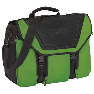 Port Authority Messenger Briefcase - Dark/All Green, Cactus/Black