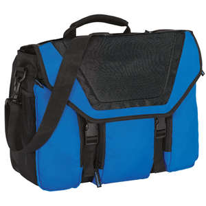 Port Authority Messenger Briefcase - Dark/All Blue, Snorkle