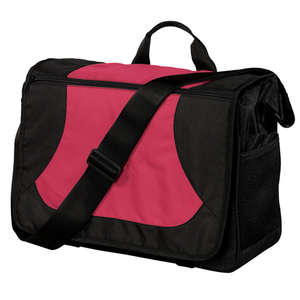 Port Authority Midcity Messenger - Dark/All Red, Cardinal/Black