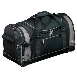Port Authority Voyager Sports Duffel - Dark/All Black/Gray