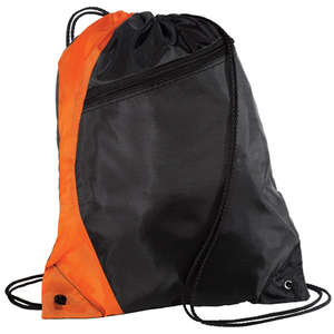 Port and Company Colorblock Cinch Pack - Dark/All Orange/Black