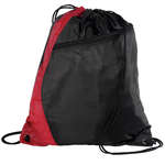Promotional Backpacks - Port and Company Colorblock Cinch Pack - Dark/All