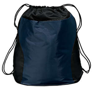 Port Authority Two-Tone Cinch Pack - Dark/All Blue, Navy
