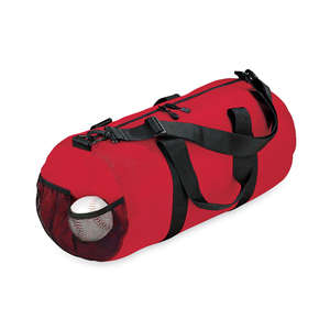 Port and Company Large Round Duffel - Dark/All Red