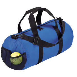 Port and Company Large Round Duffel - Dark/All Blue, Royal
