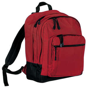 Port and Company Basic Backpack - Dark/All Red