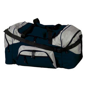 Port and Company Colorblock Sport Duffel - Dark/All Blue, Navy/Gray