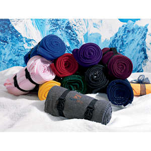 Port and Company Value Fleece Blanket with Strap - Dark/All