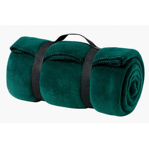 Port and Company Value Fleece Blanket with Strap - Dark/All Green, Dark