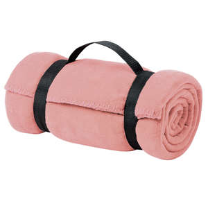 Port and Company Value Fleece Blanket with Strap - Dark/All Pink, Light