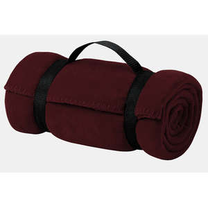 Port and Company Value Fleece Blanket with Strap - Dark/All Maroon