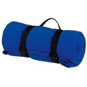Port and Company Value Fleece Blanket with Strap - Dark/All Blue, Royal