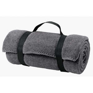 Port and Company Value Fleece Blanket with Strap - Dark/All Heather, Midnight