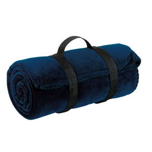 Port and Company Value Fleece Blanket with Strap - Dark/All Blue, Navy