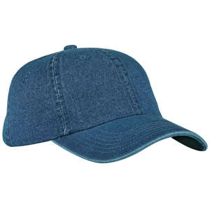 Port Authority Brushed Twill Cap - Dark/All Blue, Denim