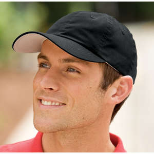 Port Authority Brushed Canvas Cap with Contrast Underbill - Dark/All 