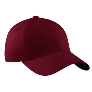 Port Authority Brushed Canvas Cap with Contrast Underbill - Dark/All Red, Cardinal/Blue, Navy
