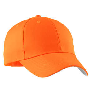 Port Authority Solid Safety Cap - Dark/All Orange, Safety