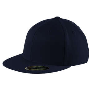 Port Authority Flexfit Flat Bill Cap - Dark/All Blue, Navy