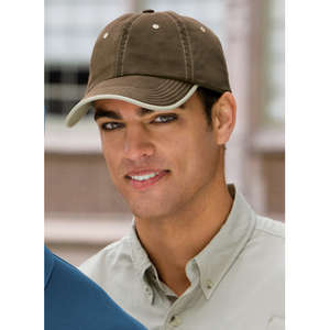 Port Authority Vintage Washed Contrast Stitch Cap - Dark/All