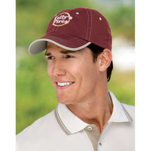 Port Authority Vintage Washed Contrast Stitch Cap - Dark/All