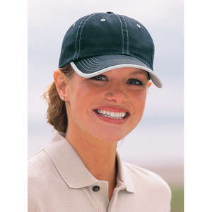 Port Authority Vintage Washed Contrast Stitch Cap - Dark/All