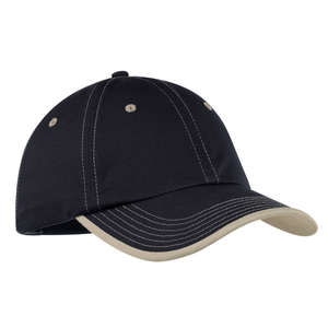 Port Authority Vintage Washed Contrast Stitch Cap - Dark/All Blue, Navy/Sand