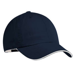 Port Authority Signature Sandwich Bill Cap - Dark/All Blue, Navy/White