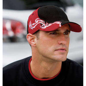 Port Authority Colorblock Racing Cap with Flames - Dark/All