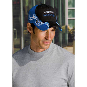 Port Authority Colorblock Racing Cap with Flames - Dark/All