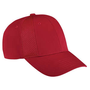 Port Authority Mesh Inset Cap - Dark/All Red
