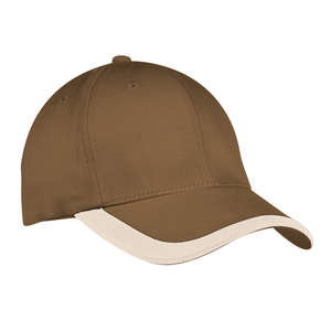 Port Authority Contrast Stripe Sandwich Bill Cap - Dark/All Cinder/Stone
