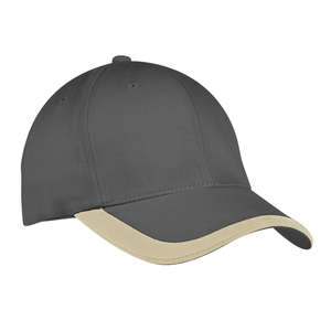 Port Authority Contrast Stripe Sandwich Bill Cap - Dark/All Graphite/Stone