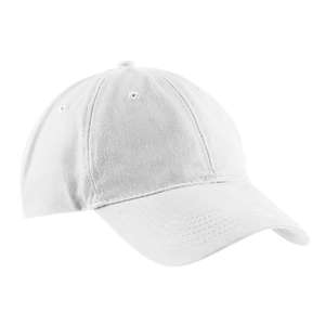 Port and Company Brushed Twill Low Profile Cap - Dark/All White