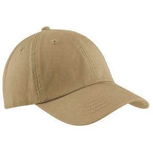 Port and Company Washed Twill Cap - Dark/All Khaki