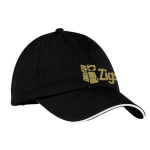 Custom Promotional Port and Company Washed Twill Sandwich Bill Cap - Dark/All