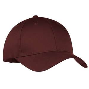 Port and Company Six-Panel Twill Cap - Dark/All Maroon