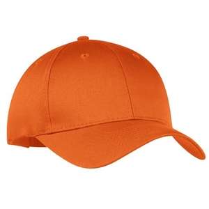 Port and Company Six-Panel Twill Cap - Dark/All Orange