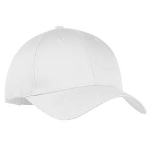 Port and Company Six-Panel Twill Cap - Dark/All White