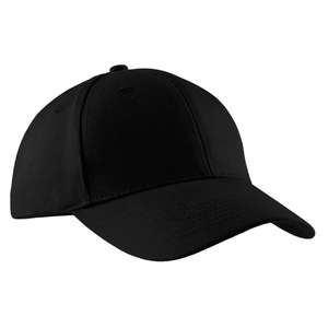 Port and Company Brushed Twill Cap - Dark/All Black