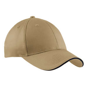 Port and Company Sandwich Bill Cap - Dark/All Khaki/Blue, Navy
