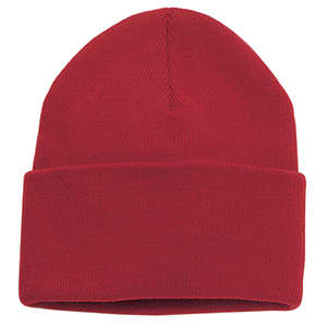 Port and Company Knit Cap - Dark/All Red, Athletic