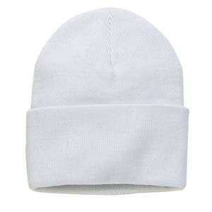 Port and Company Knit Cap - Dark/All White