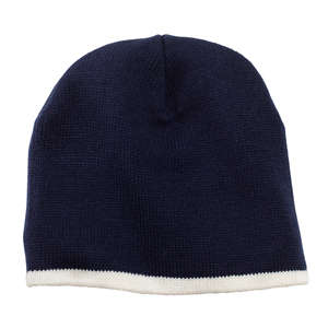 Port and Company Beanie Cap - Dark/All Blue, Navy/Natural