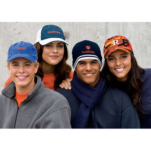 Port and Company Fine Knit Skull Cap with Stripes - Dark/All 