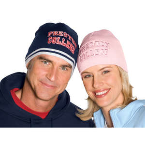 Port and Company Fine Knit Skull Cap with Stripes - Dark/All 
