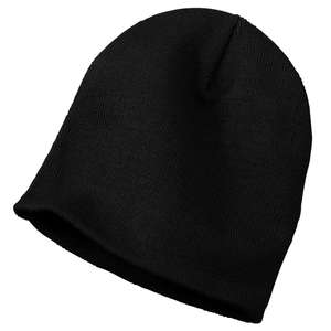 Port and Company Knit Skull Cap - Dark/All Black