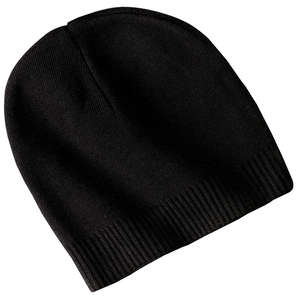Port Authority 100% Cotton Beanie - Dark/All Black