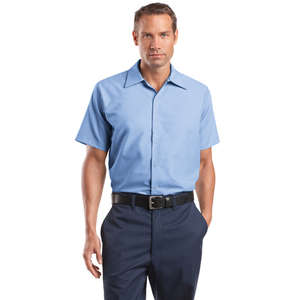 CornerStone Short Sleeve Pocketless Gripper Shirt - Dark/All